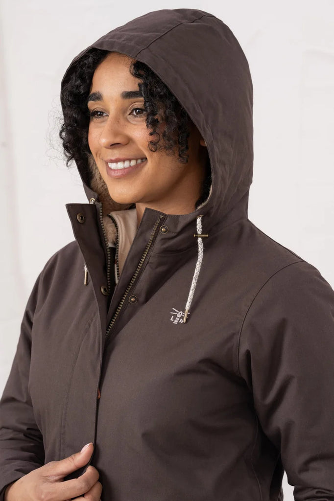 Lighthouse Isobel Cotton Rich Waterproof Coat - Cocoa