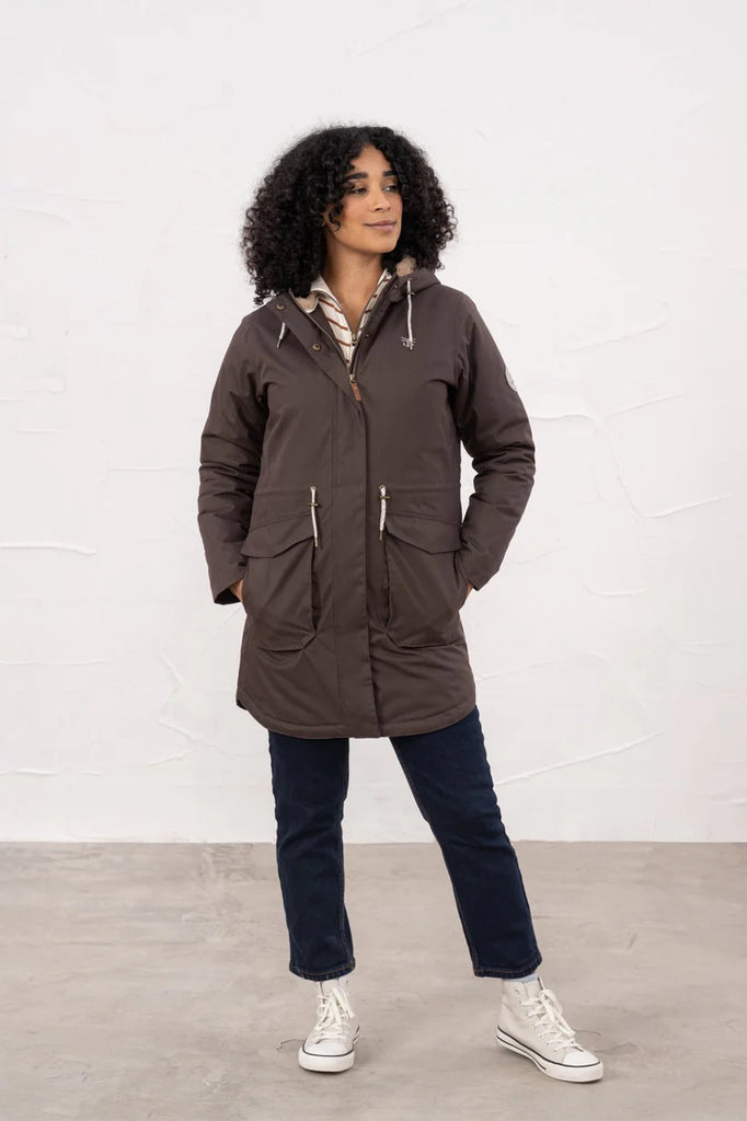 Lighthouse Isobel Cotton Rich Waterproof Coat - Cocoa