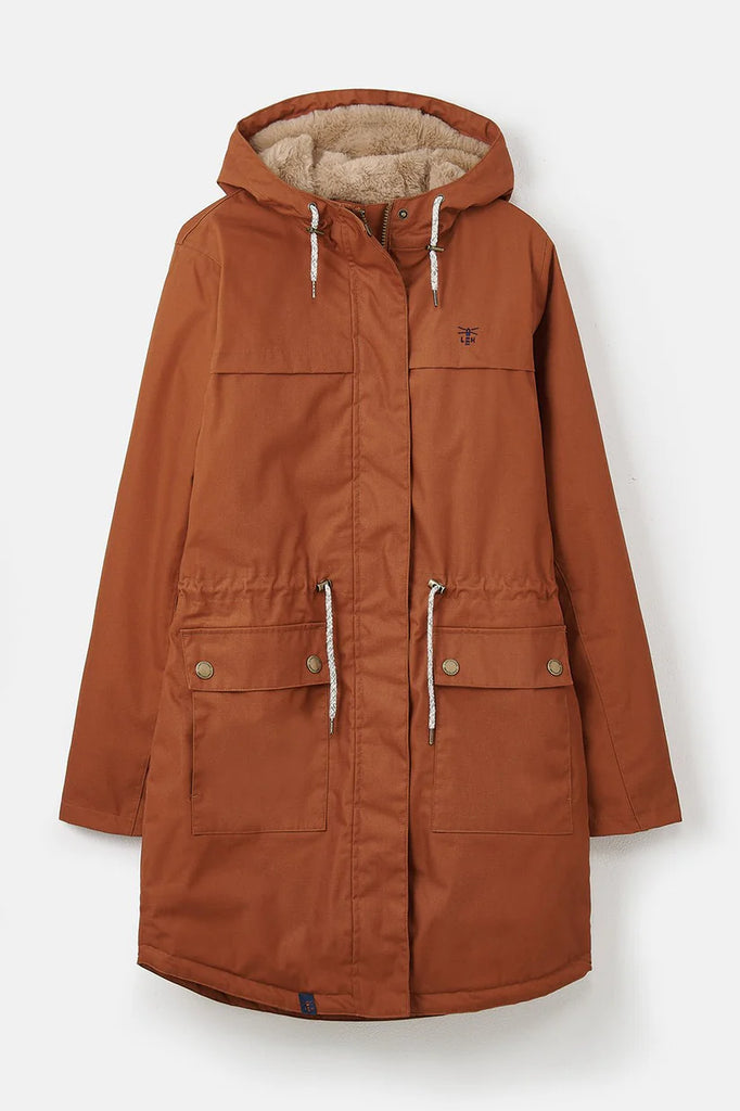 Lighthouse Isobel Ladies Long Coat Rust