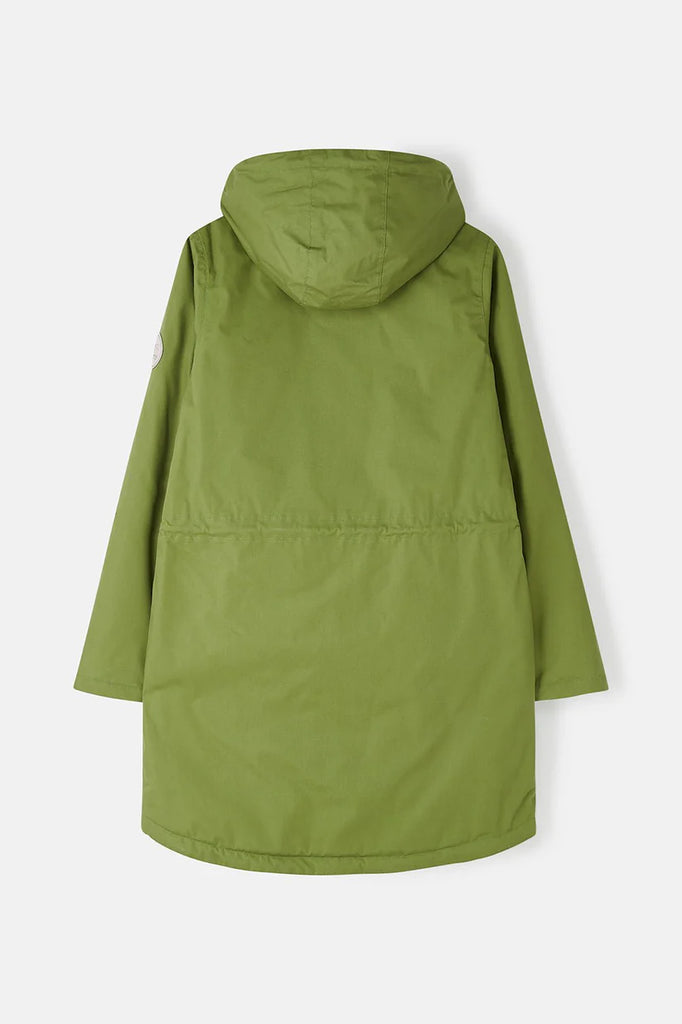 Lighthouse Isobel Cotton Rich Waterproof Coat - Sea Kelp