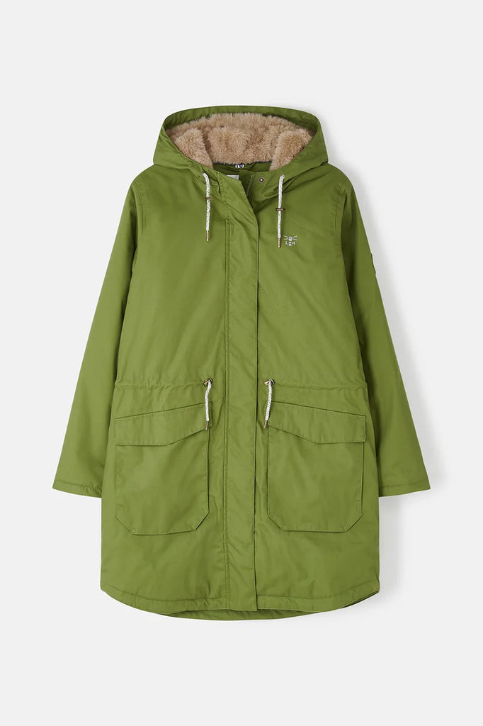 Lighthouse Isobel Cotton Rich Waterproof Coat - Sea Kelp