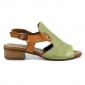 Lunar Jaden Ladies Leather Slingback Sandal Khaki JLD102