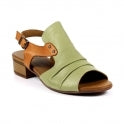 Lunar Jaden Ladies Leather Slingback Sandal Khaki JLD102