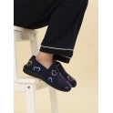 Lunar Joyful Full Slipper Navy Blue Hearts KLS134BL