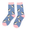 Miss Sparrow Ladies Cute Puffins Denim Socks SKS259