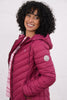Lighthouse Laurel Quilted Coat berry