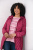 Lighthouse Laurel Quilted Coat berry