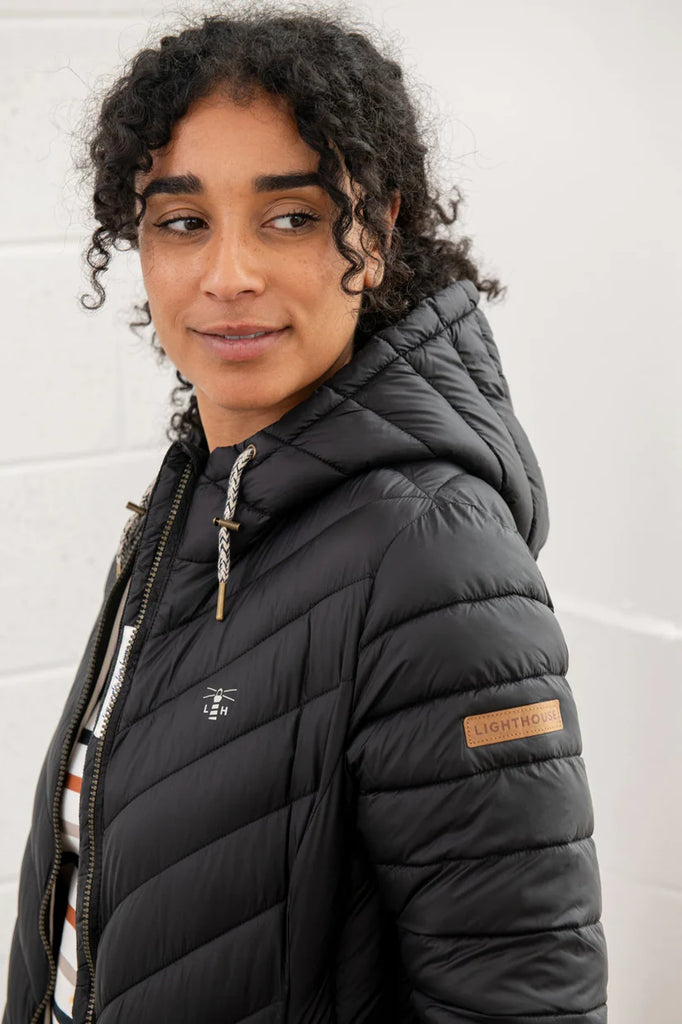 Lighthouse Laurel Ladies Puffa Coat - Black