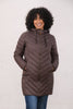 Lighthouse Laurel Ladies Quilted Coat Cocoa