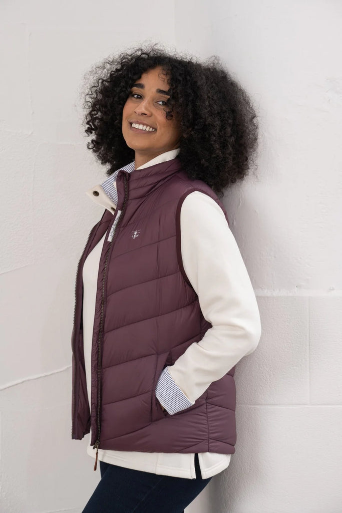 Lighthouse Laurel Gilet - Cranberry