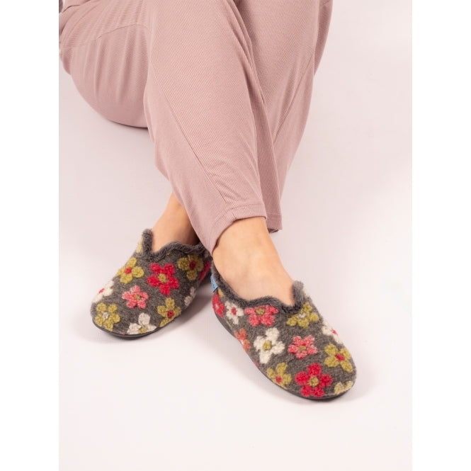 Lunar Lychee Ladies Full Slipper KLA253 GR Grey