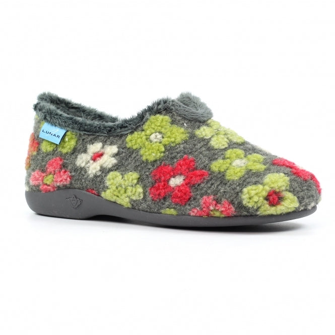 Lunar Lychee Ladies Full Slipper KLA253 GR Grey
