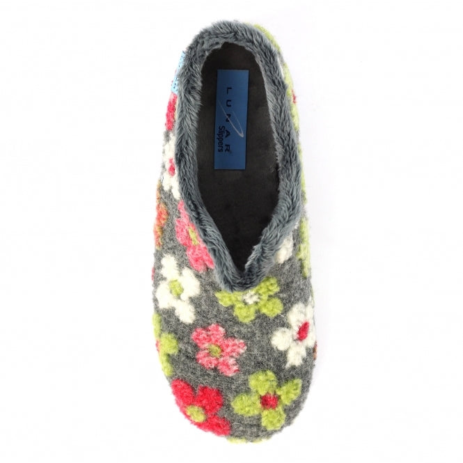 Lunar Lychee Ladies Full Slipper KLA253 GR Grey