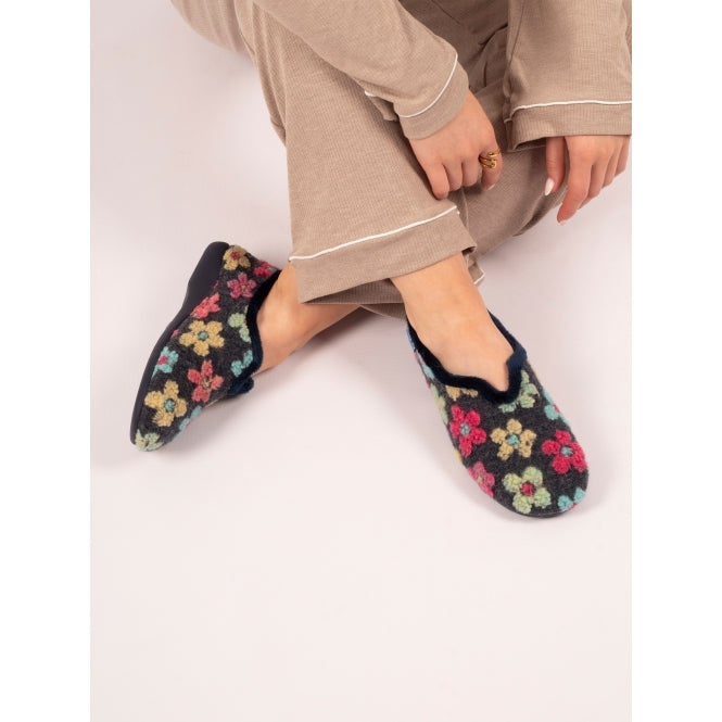 Lunar Lychee Ladies Full Slipper KLA253 BL Navy