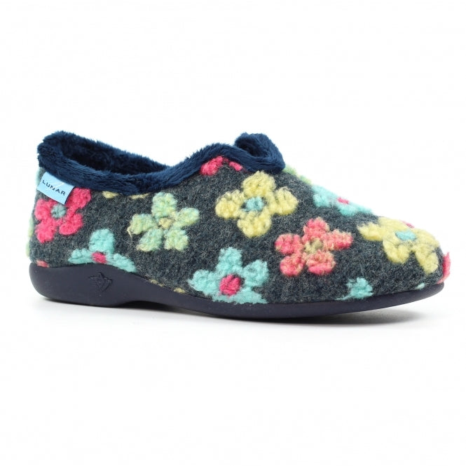 Lunar Lychee Ladies Full Slipper KLA253 BL Navy