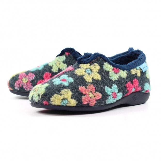 Lunar Lychee Ladies Full Slipper KLA253 BL Navy