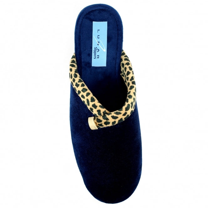 Lunar Michelle Mule Slipper Navy Blue KLA007