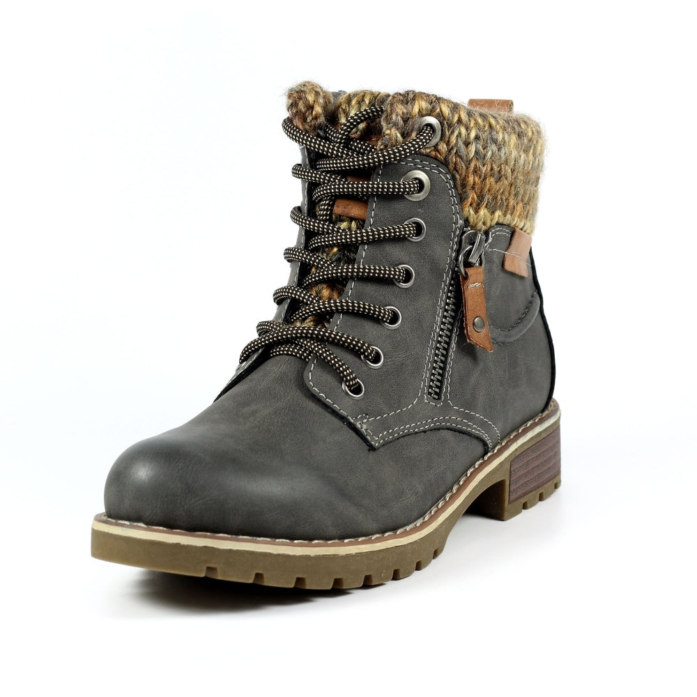 Lunar Millie Ladies Ankle Boot GLB123 GR Grey