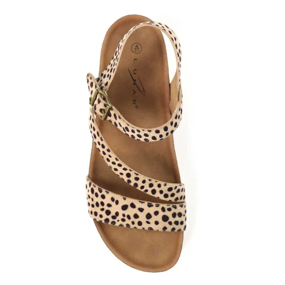 Lunar Muster Ladies Wedge Sandal Ocelot JLH529