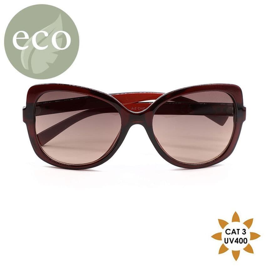 Pom Peace Of Mind Recycled Burgundy Large Frame Sunglasses 30015