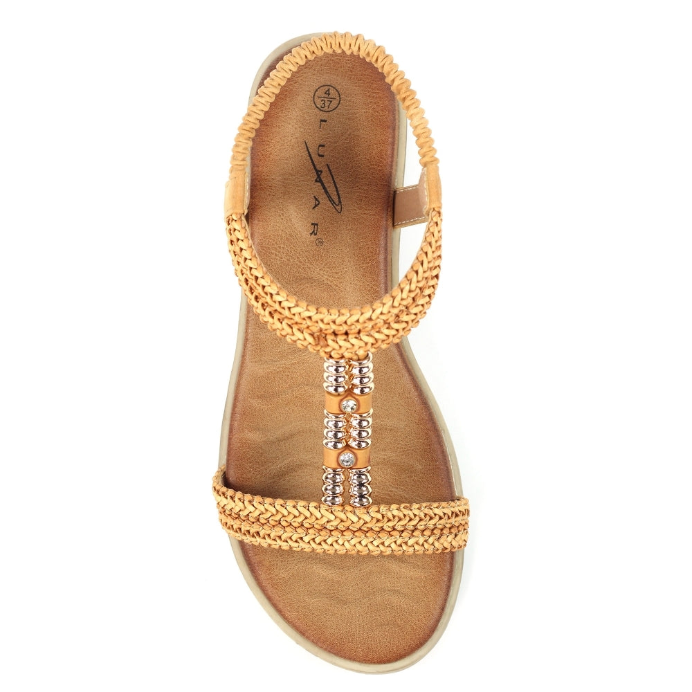 Lunar Portofino Ladies Sandal Camel JLH502