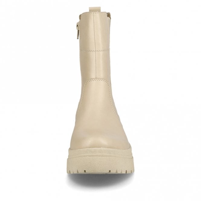 Rieker W0380-62 Ladies R Evolution Chunky Zip Boot Cream