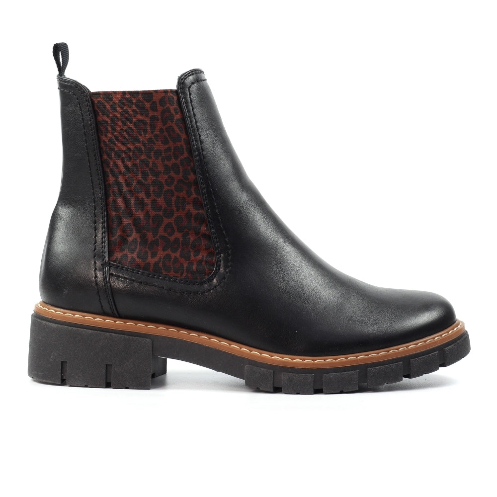 Lunar Ribble Ladies Black Ankle Boot GLB225 BK