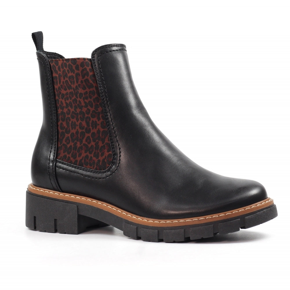 Lunar Ribble Ladies Black Ankle Boot GLB225 BK