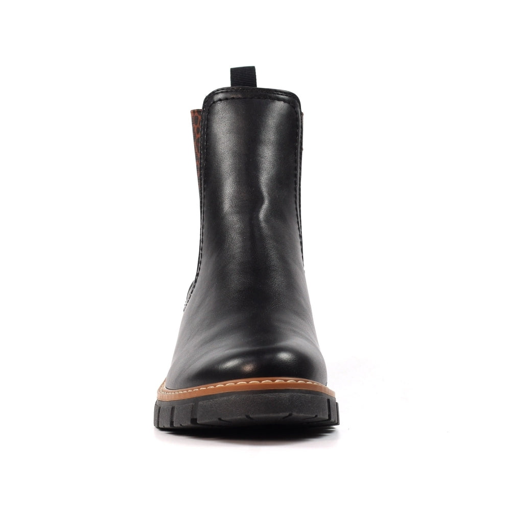Lunar Ribble Ladies Black Ankle Boot GLB225 BK