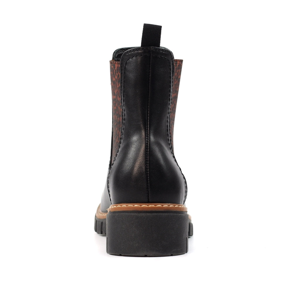 Lunar Ribble Ladies Black Ankle Boot GLB225 BK