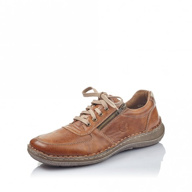 Rieker 03030-25 Mens Shoe with Zip Tan
