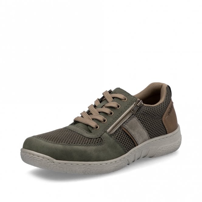 Rieker 03500-54 Mens Lace Up Summer Shoe Olive