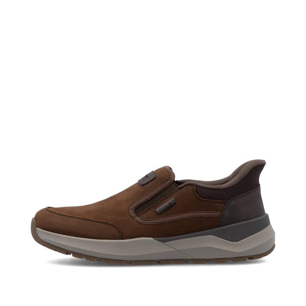 Rieker 06052-22 Mens RiekerTex Slip On Casual Shoe Brown