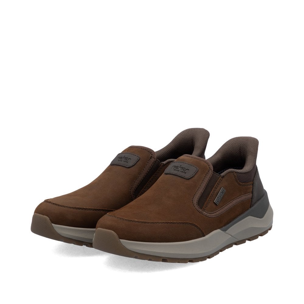 Rieker 06052-22 Mens RiekerTex Slip On Casual Shoe Brown