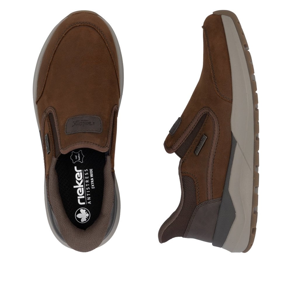 Rieker 06052-22 Mens RiekerTex Slip On Casual Shoe Brown