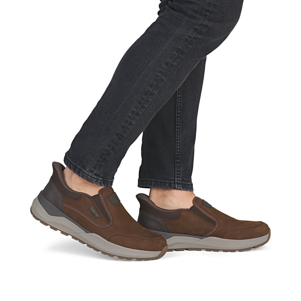 Rieker 06052-22 Mens RiekerTex Slip On Casual Shoe Brown