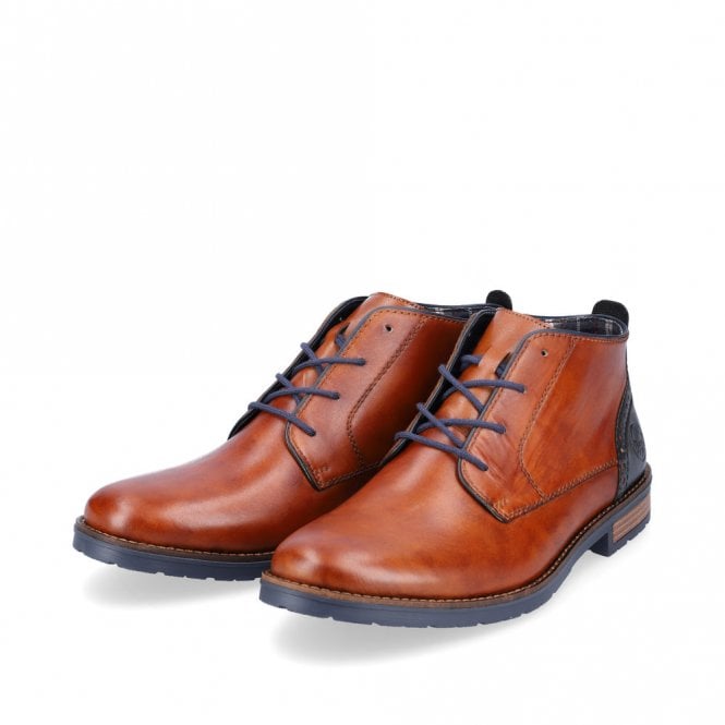 Rieker 14605-22 Mens Lace Up Ankle Boot Tan/Amaretto