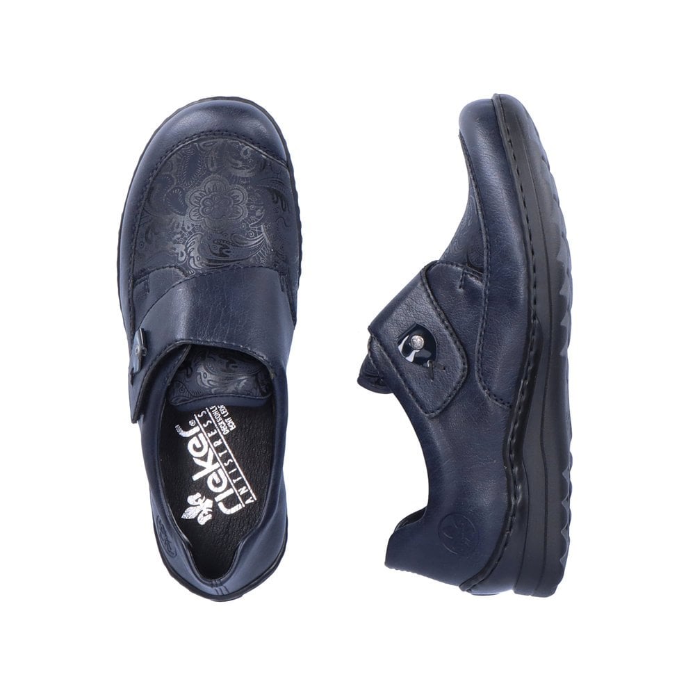 Rieker 48951-14 Wide Fit Stretch Shoe Ocean/Navy