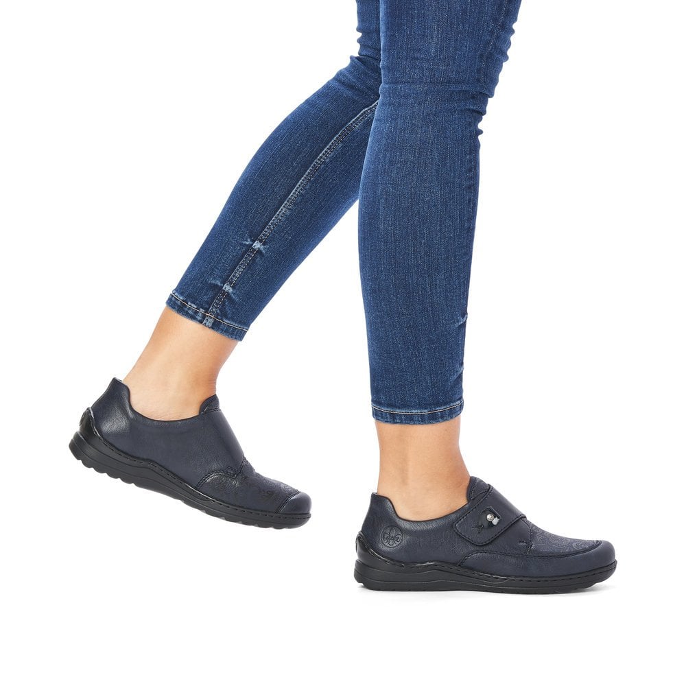Rieker 48951-14 Wide Fit Stretch Shoe Ocean/Navy