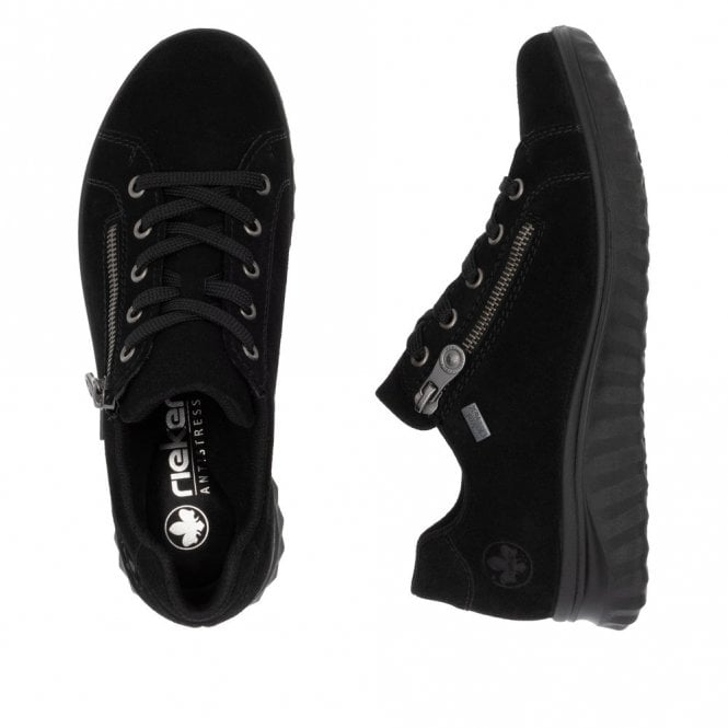 Rieker 59000-00 Ladies Lace Up Shoe RiekerTex Black