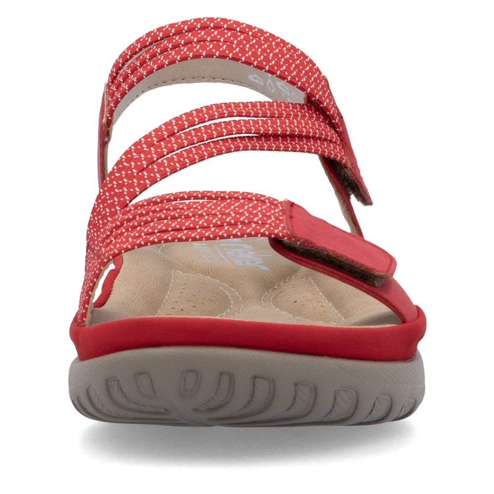 Rieker 64870-33 Ladies Duel Fasten Sandal Red