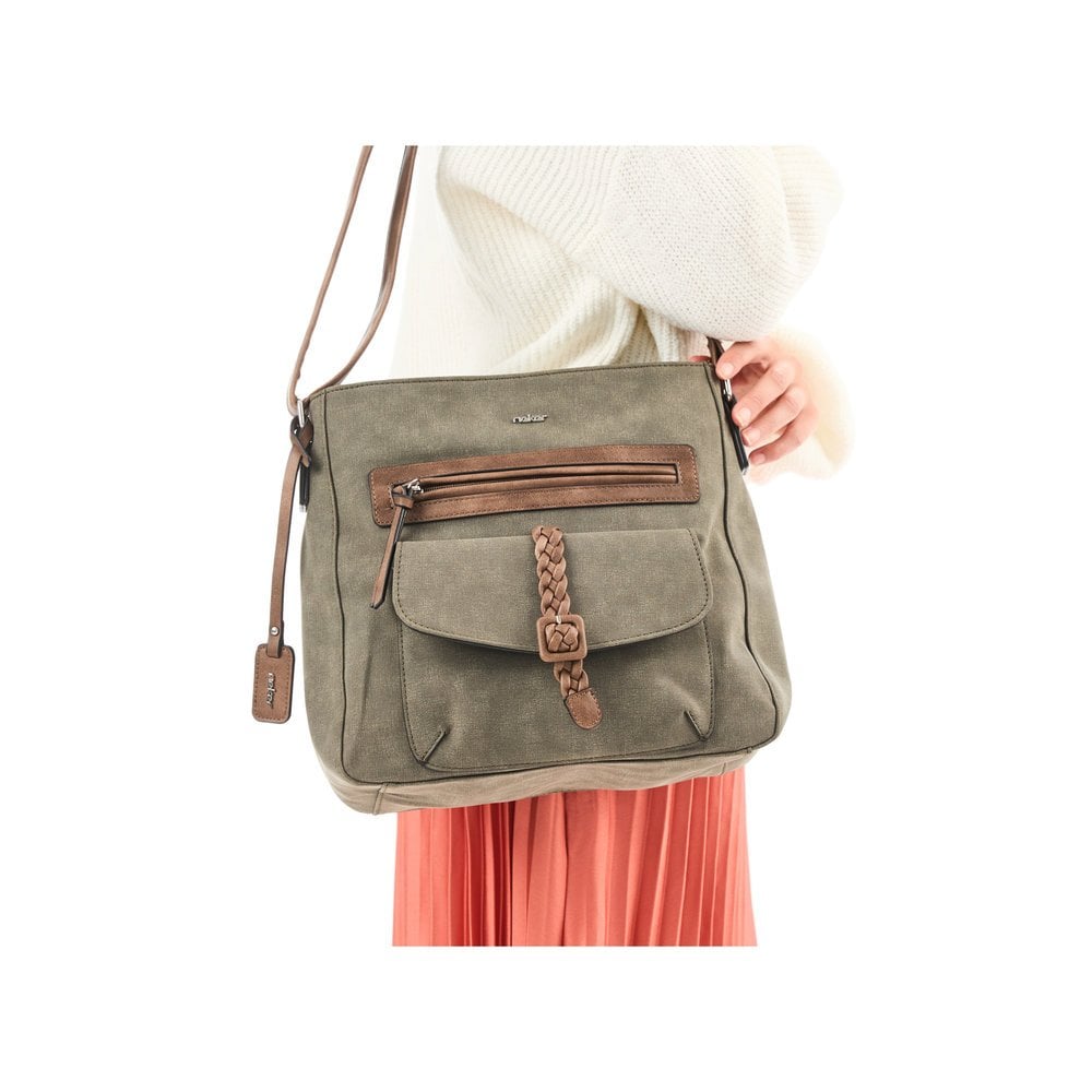 Rieker H1340-54 Shoulder Bag Khaki/Brown