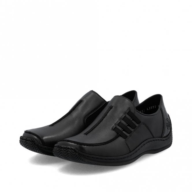 Rieker L1777-00 Ladies Slip On Shoe Black
