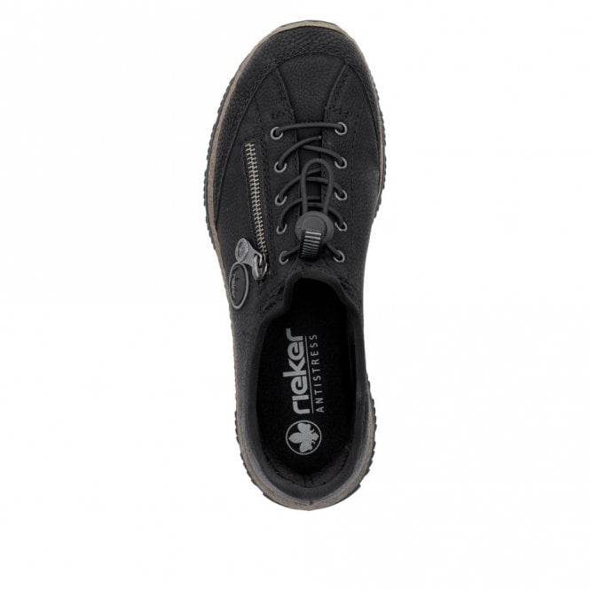 Rieker N3267-01 Ladies Toggle Easy Slip On Leisure Shoe Black