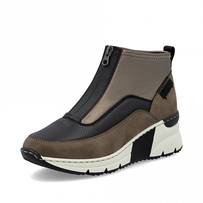 Rieker Wedge/Zip Boot N6352-25 Brown