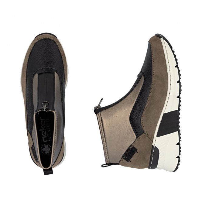 Rieker Wedge/Zip Boot N6352-25 Brown