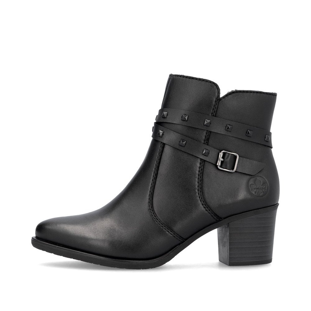 RIEKER Y2059 LADIES BLACK ANKLE BOOT