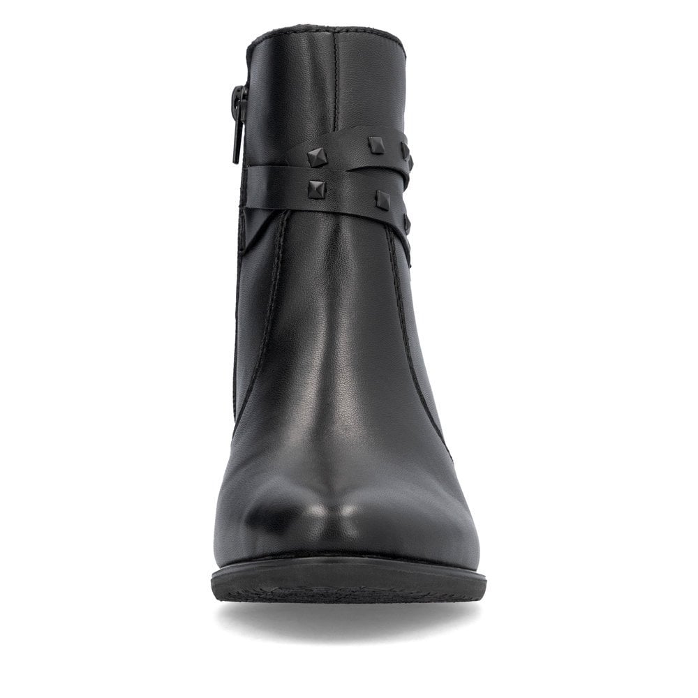 RIEKER Y2059 LADIES BLACK ANKLE BOOT