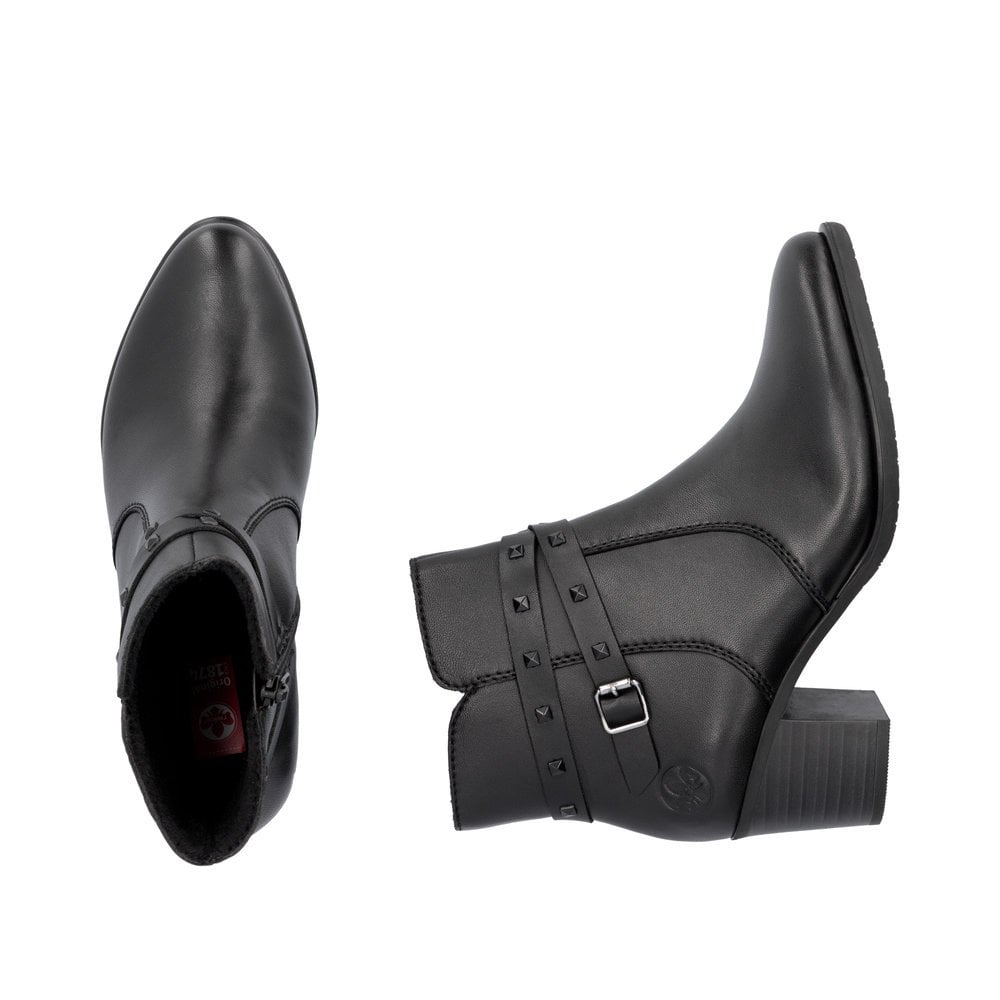 RIEKER Y2059 LADIES BLACK ANKLE BOOT