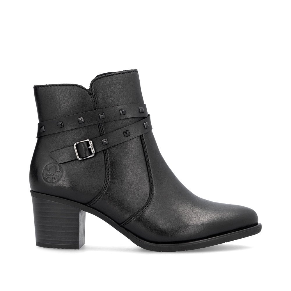 RIEKER Y2059 LADIES BLACK ANKLE BOOT